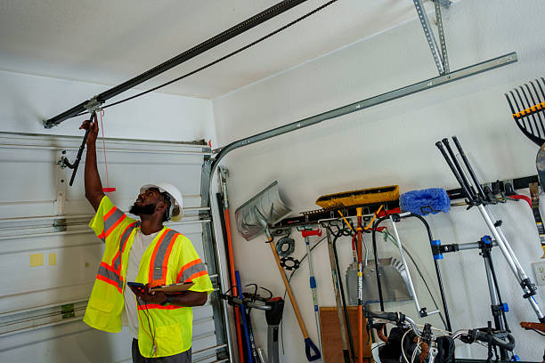 Professional Garage Door Panel Replacement technician working in Meeker County County, MN